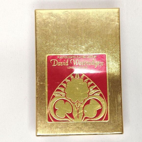 NEW Vintage David Westnedge LTD Plastic Coated Playing Cards Fleur De Lis - Picture 1 of 2